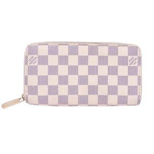 Auth Louis Vuitton Damier Azur Zippy Zip Wallet